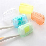 1set/5pcs Portable Travel Toothbrush Head Toothbrush Case Protective Caps Health Germproof Toothbrushes Protector