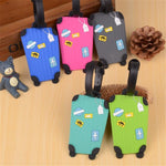Hot sale 1pc New Suitcase Cartoon Luggage Tags design ID Tag Address Holder Identifier Label  travel Accessories