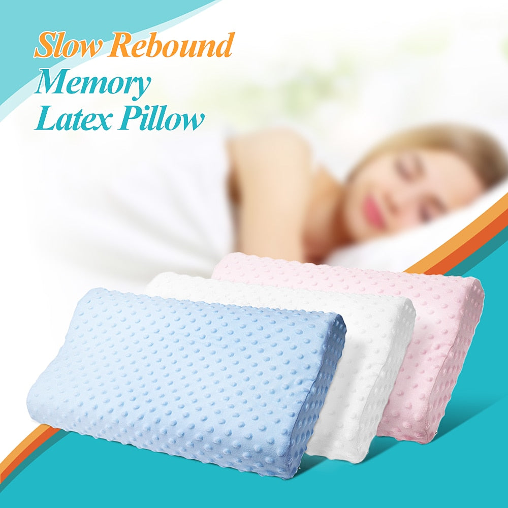3 Colors Foam Memory Pillow Orthopedic Pillow Travel Sleeping Latex Neck Pillow Rebound Pregnancy Pillow Protect Health Care