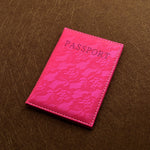 Luxury Elegant Women Passport Cover Pink World Universal Travel Passport ticket holder Cover on the Passport Case passport pouch