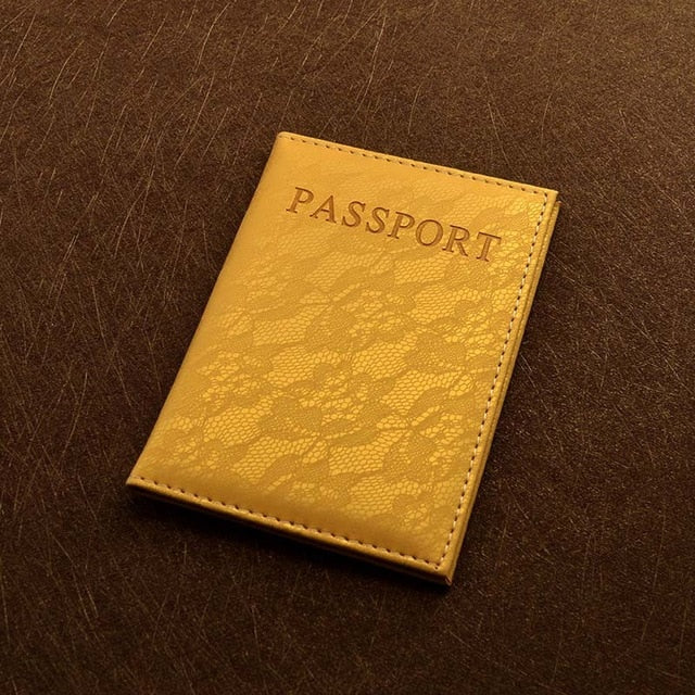Luxury Elegant Women Passport Cover Pink World Universal Travel Passport ticket holder Cover on the Passport Case passport pouch