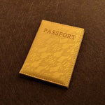Luxury Elegant Women Passport Cover Pink World Universal Travel Passport ticket holder Cover on the Passport Case passport pouch