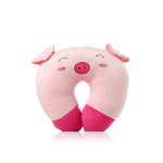 Hot Sale 9 styles U-shaped Plush Pillow Travel Pillow Cartoon Animal Car Headrest Doll