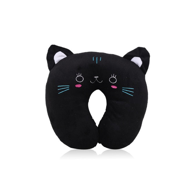 Hot Sale 9 styles U-shaped Plush Pillow Travel Pillow Cartoon Animal Car Headrest Doll