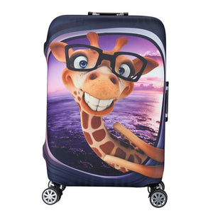 HMUNII Elastic Luggage Protective Cover For 19-32 inch Trolley Suitcase Protect Dust Bag Case Child Cartoon Travel Accessories