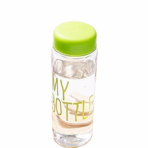 Transparent Fruit Juice Lemon Juice Water Bottle 500ml Portable Sport Travel Office Sports Cycling Camping Readily Space Health
