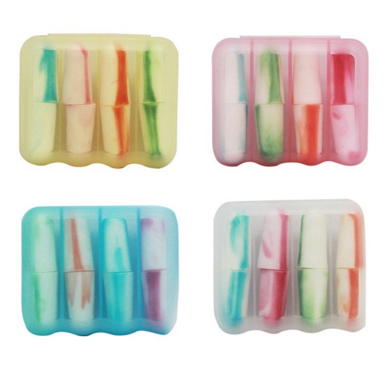 8pcs/lot  Earplugs Colorful Soft Foam Anti Noise Prevention Ear Plugs Noise Reduction For Travel Sleeping Aid Health Care MP0132