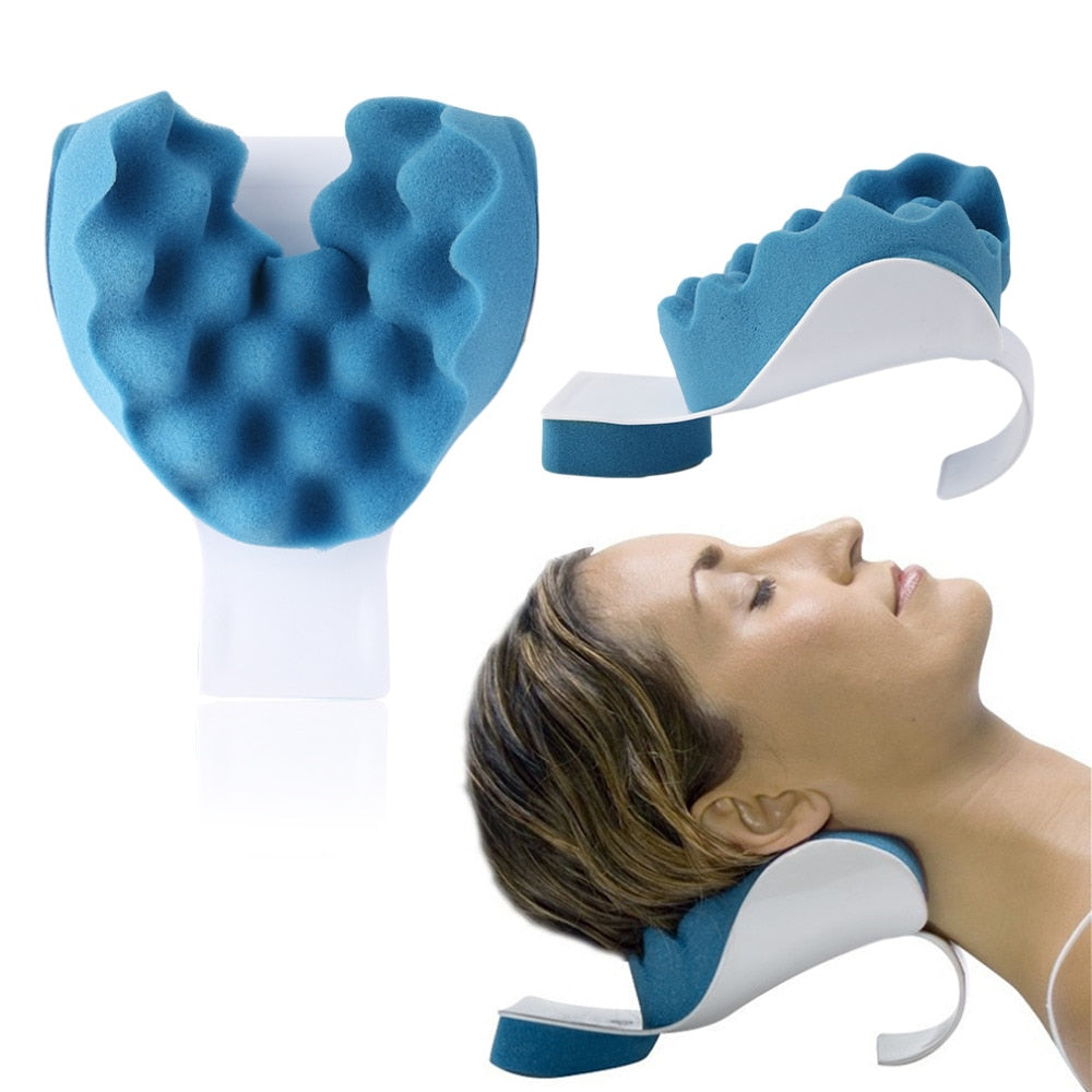 Travel Neck Pillow Theraputic Support Tension Reliever Neck Shoulder Relaxer Massager Pillow Soft Sponge Releases muscle Pillow