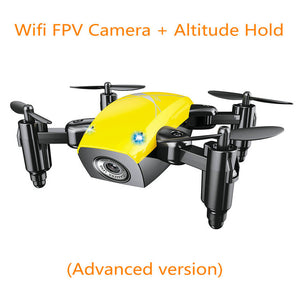 AEOFUN S9HW Mini Drone With Camera HD S9 No Camera Foldable RC Quadcopter Altitude Hold Helicopter WiFi FPV Micro Pocket Dron