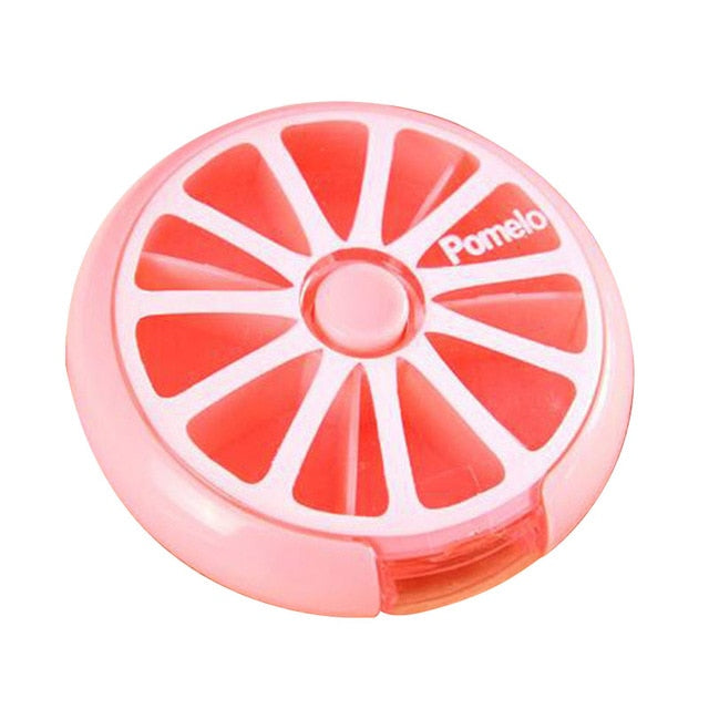 Channy Pill Box Fruit Shaped Vitamin 7 Day Weekly Medicine Pillbox Tablet Storage Case Container Cases Travel Round Health Care