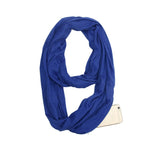 Grandwish Fashion Portable Women Scarf with Zipper Pocket Infinity Scarf All Match Convertible Travel Journey Scaves ,CI007