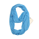 Grandwish Fashion Portable Women Scarf with Zipper Pocket Infinity Scarf All Match Convertible Travel Journey Scaves ,CI007