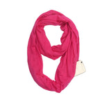 Grandwish Fashion Portable Women Scarf with Zipper Pocket Infinity Scarf All Match Convertible Travel Journey Scaves ,CI007