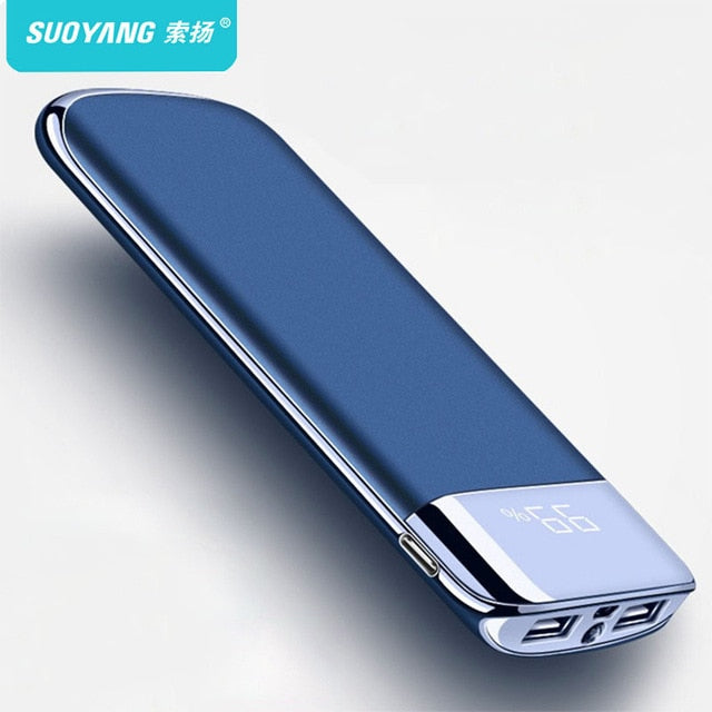 Hot 20000mah Power Bank External Battery PoverBank 2 USB LCD Powerbank Portable Mobile phone Charger for Xiaomi MI 18650