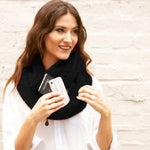 Fashion Women Winter Infinity Scarf with Pocket Convertible Scarves Pocket All Match Travel Journey Scaves High Quality