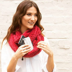 Fashion Women Winter Infinity Scarf with Pocket Convertible Scarves Pocket All Match Travel Journey Scaves High Quality