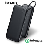 Baseus 20000mAh Power Bank For iPhone Xs Max XR 8 7 Samsung S9 USB PD Fast Charging + Dual QC3.0 Quick Charger Powerbank MacBook
