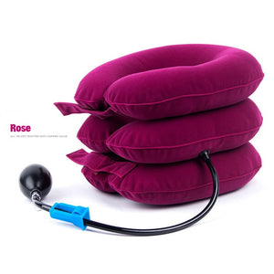 U Shape Inflatable Neck Cervical Vertebra Traction Device Neck Shoulder Pain Relax Massager Pillow Relief Headache Health Care
