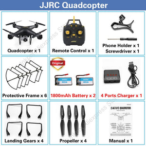 JJRC H68 Professional Drone with Camera 720P HD Wifi FPV RC Quadcopter Helicopter for Kids Toys Gift 20 Minutes Playing Time